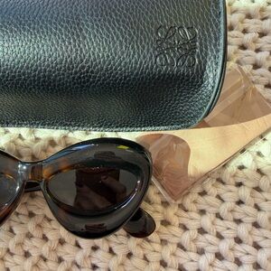 Loewe turquoise  Sunglasses with Leather Case